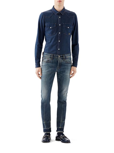 mens gucci skinny jeans|gucci jeans for men cheap.